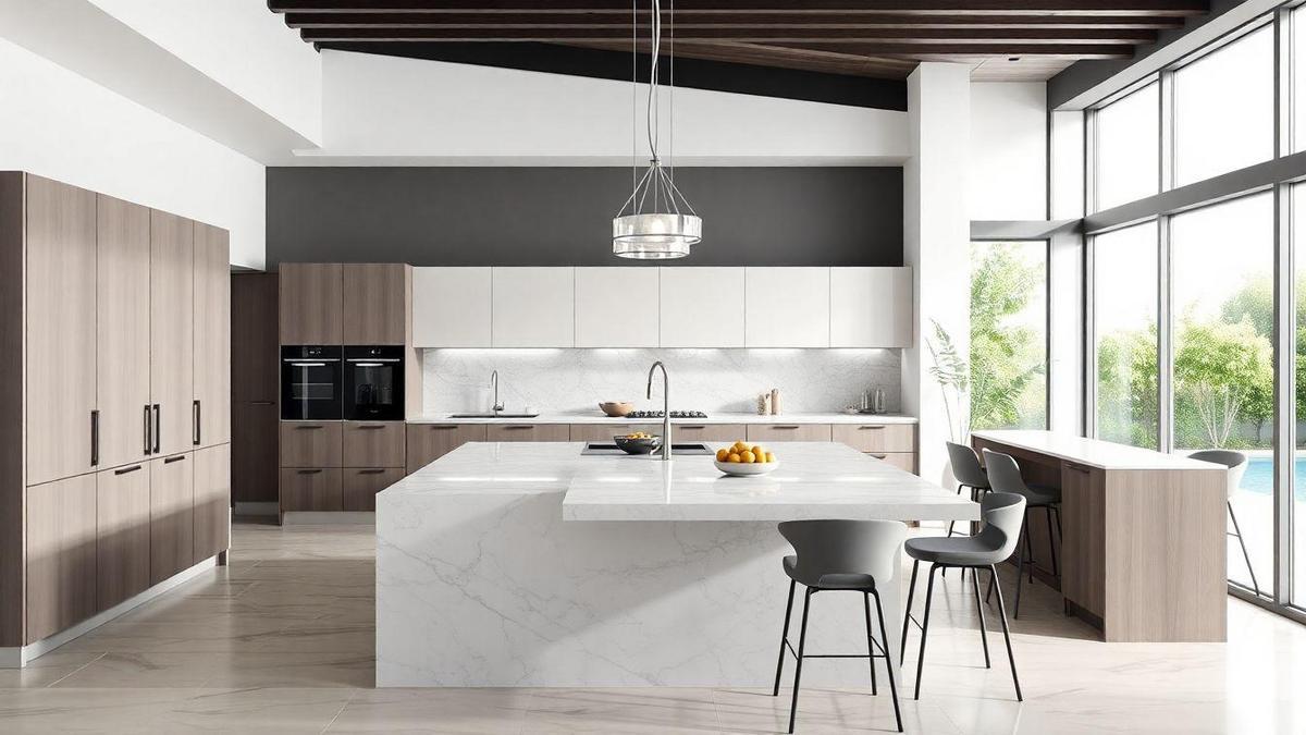 Quartzo em Cozinhas Modernas