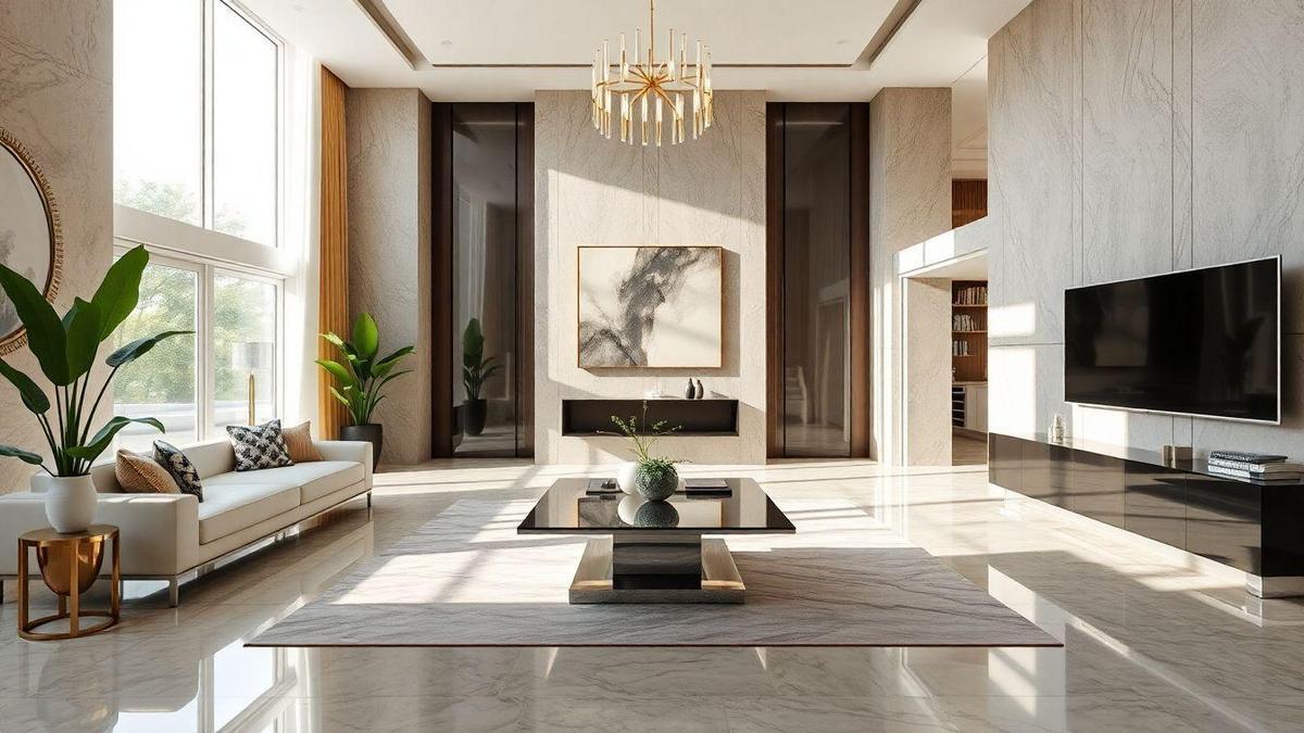 Estilos de decoração com mármore e vidro