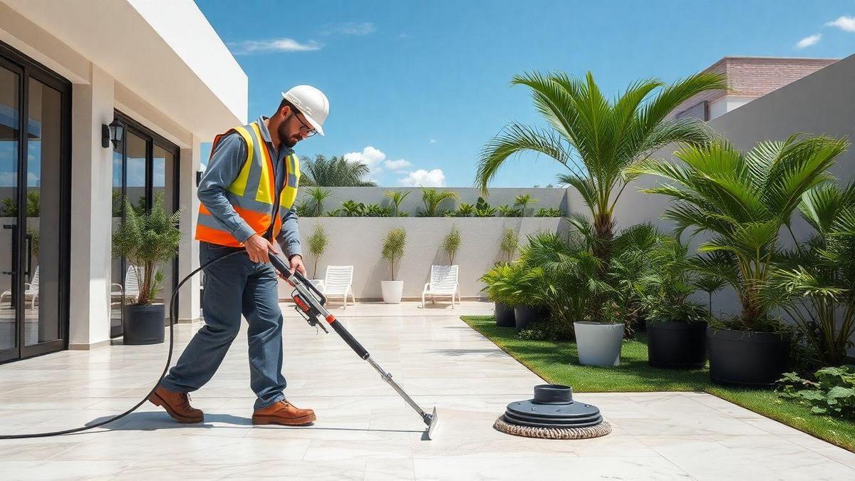 Manutenção de mármore em áreas externas