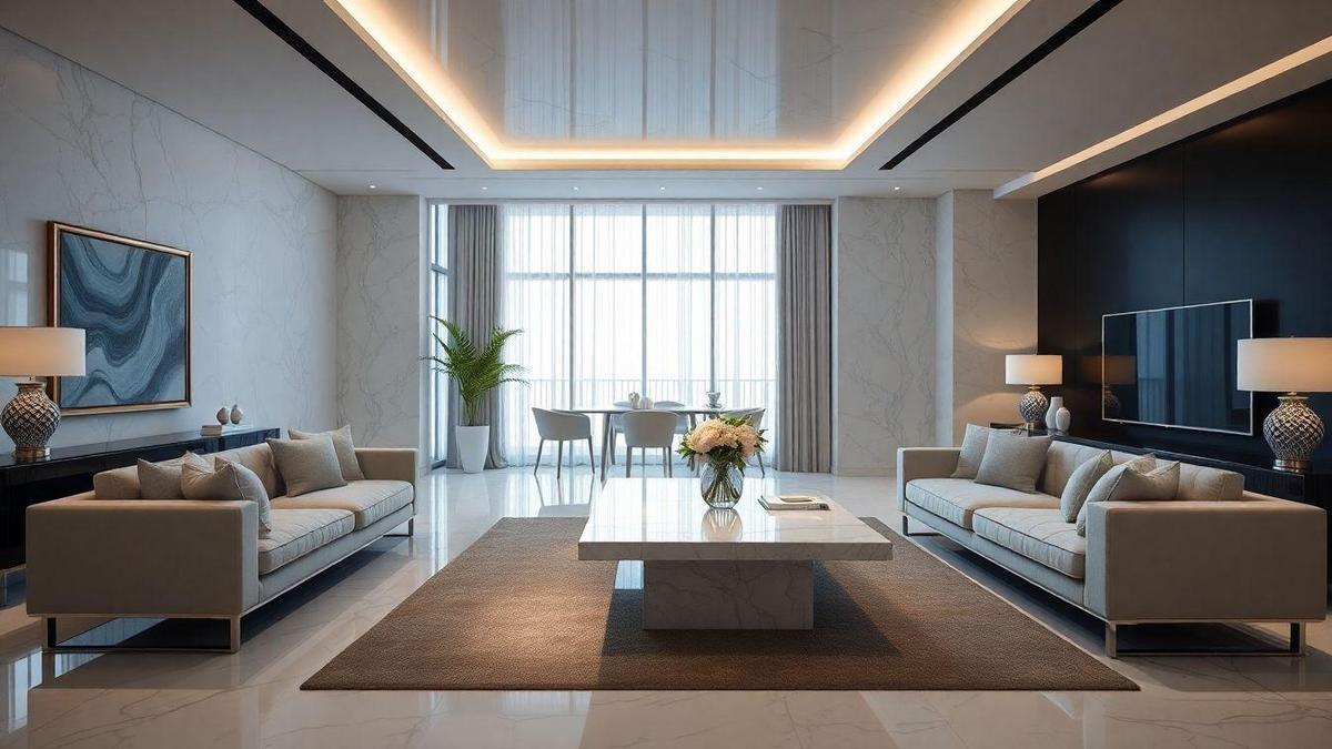 Mármore na decoração: um toque de sofisticação
