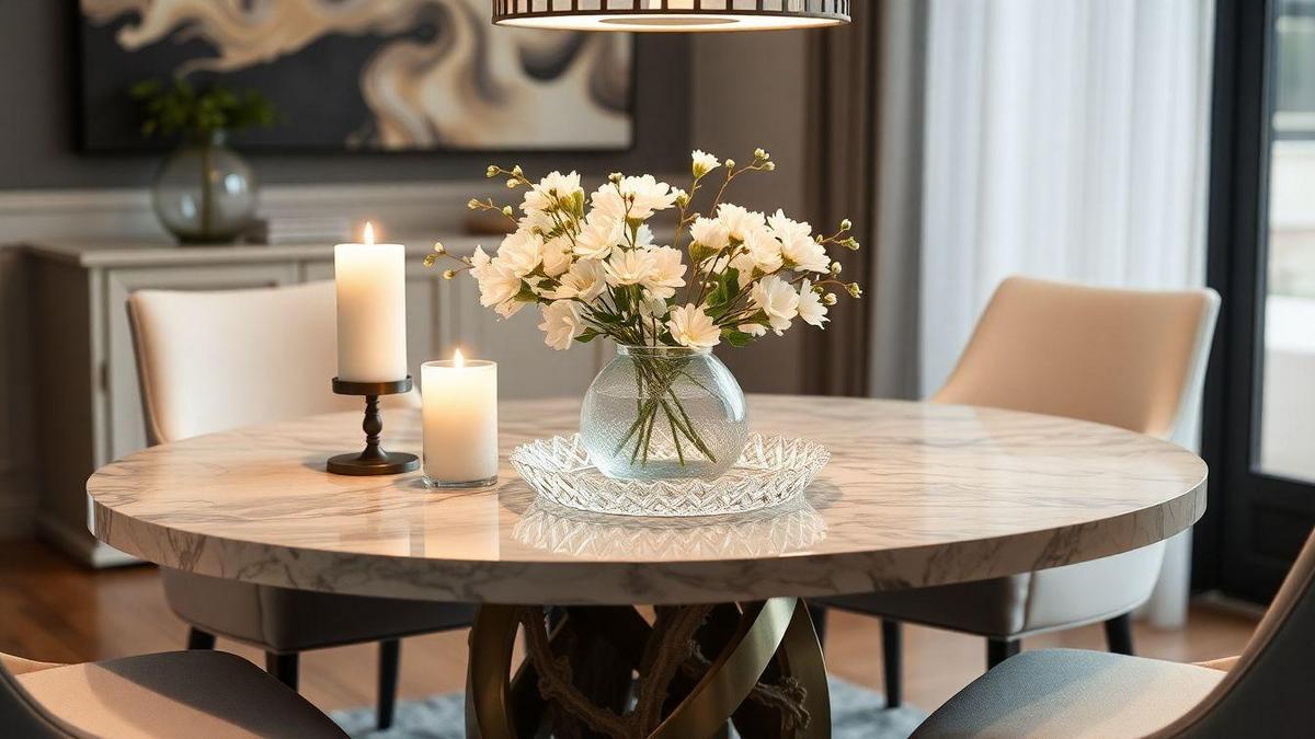 Acessórios decorativos que combinam com mármore para um toque de elegância