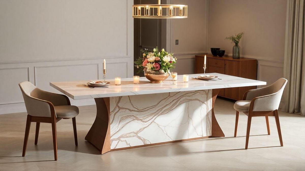 Estilos de mármore para mesas de jantar elegantes: O que considerar