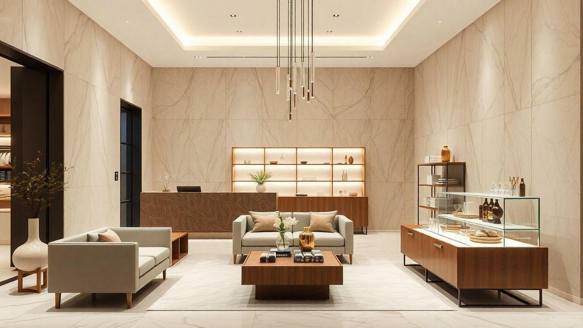 A Estética de Mármore em Decoração Comercial