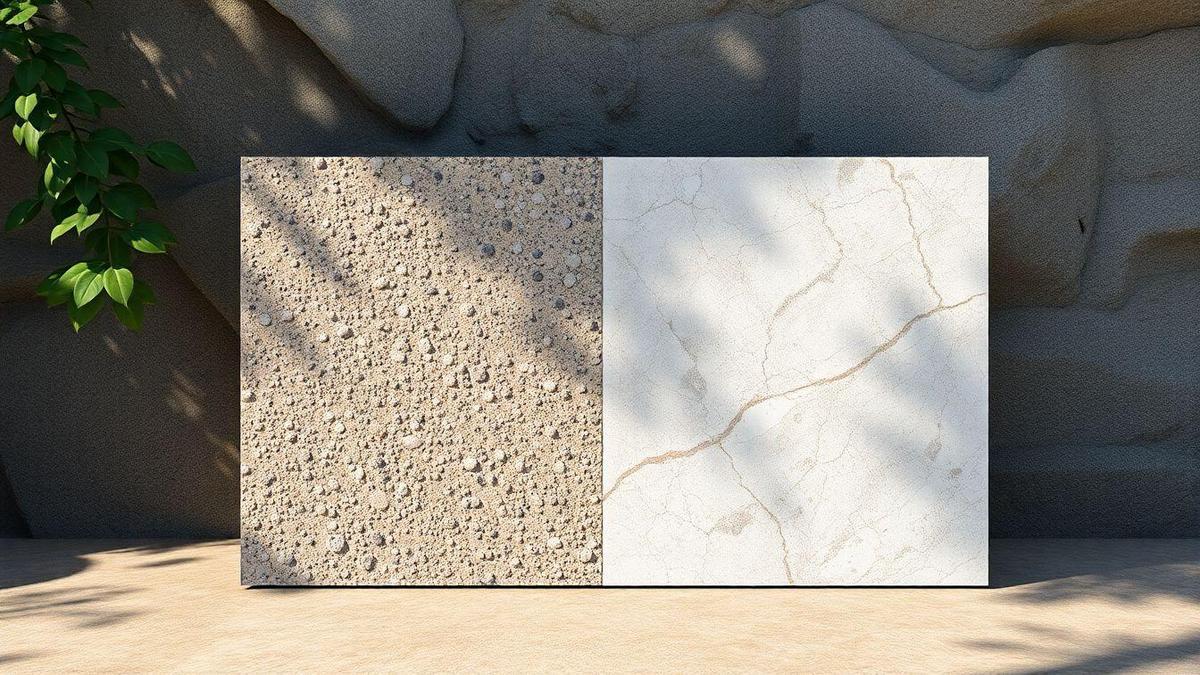Comparação entre Quartzito e Granito