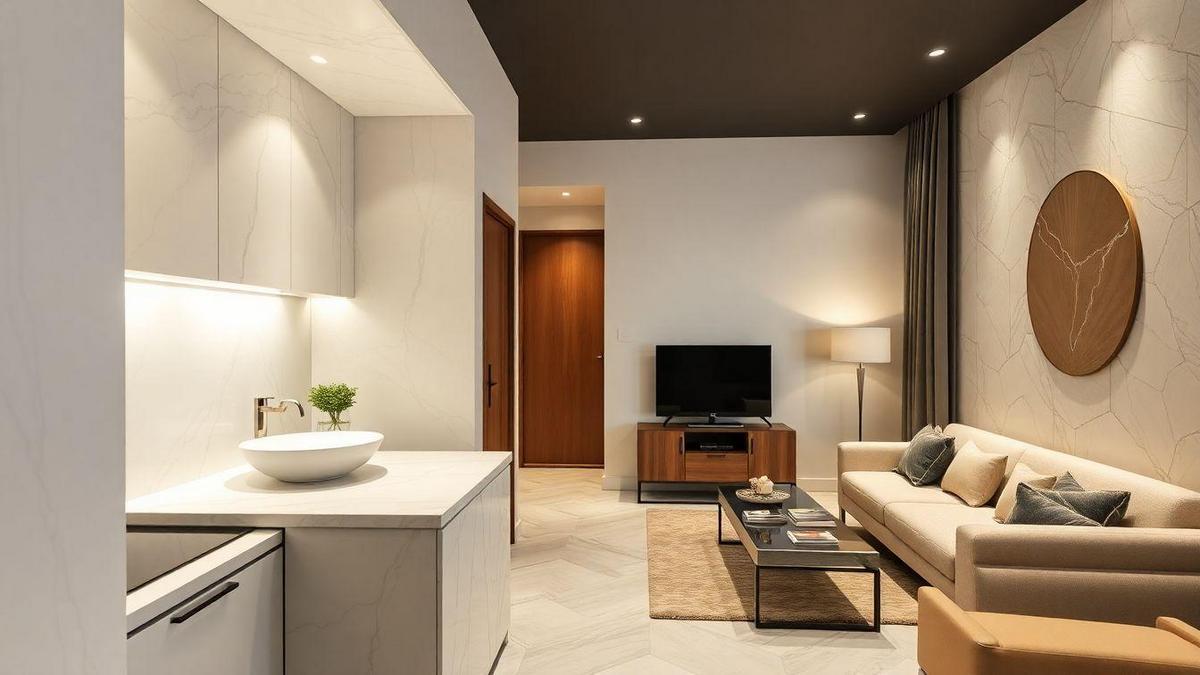 Design de Interiores Pequenos com Mármore