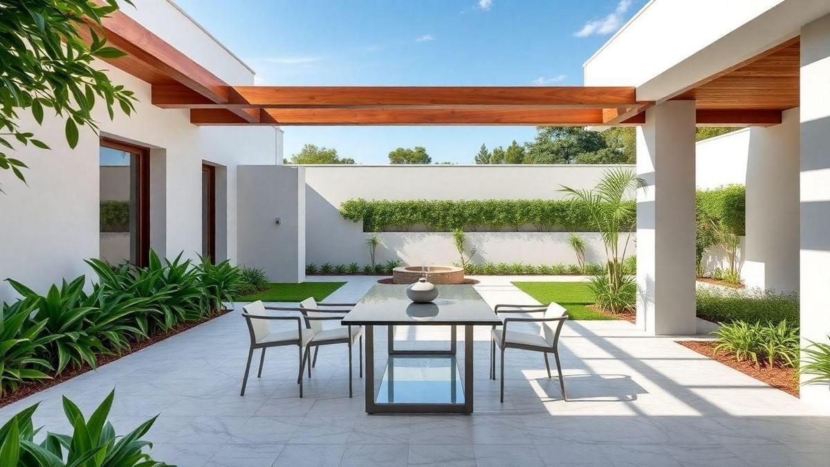 Estilo de vida com quartzo em áreas externas