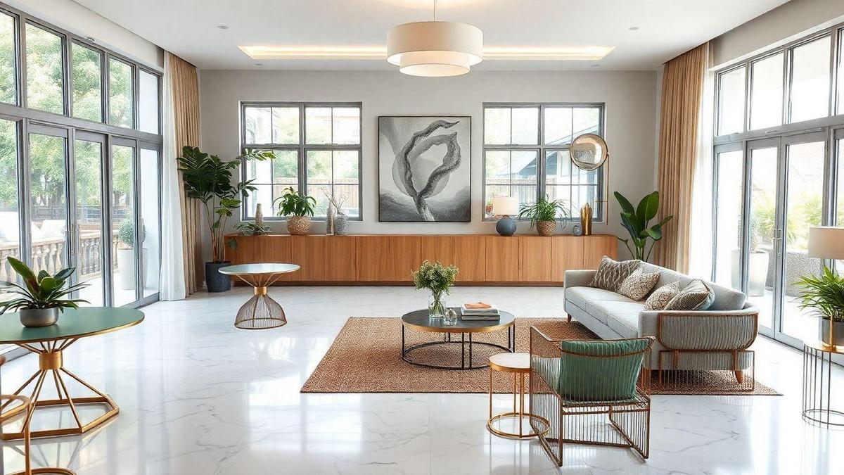 Inspiração e ideias de decoração com mármore e metal