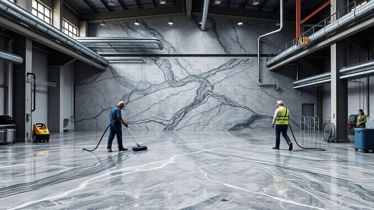 Métodos eficientes de limpeza de mármore em ambientes industriais