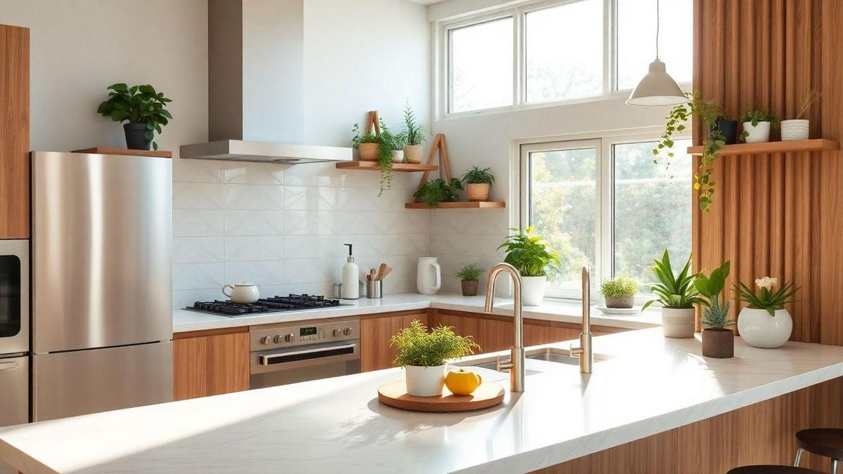 Quartzo e Sustentabilidade na Cozinha