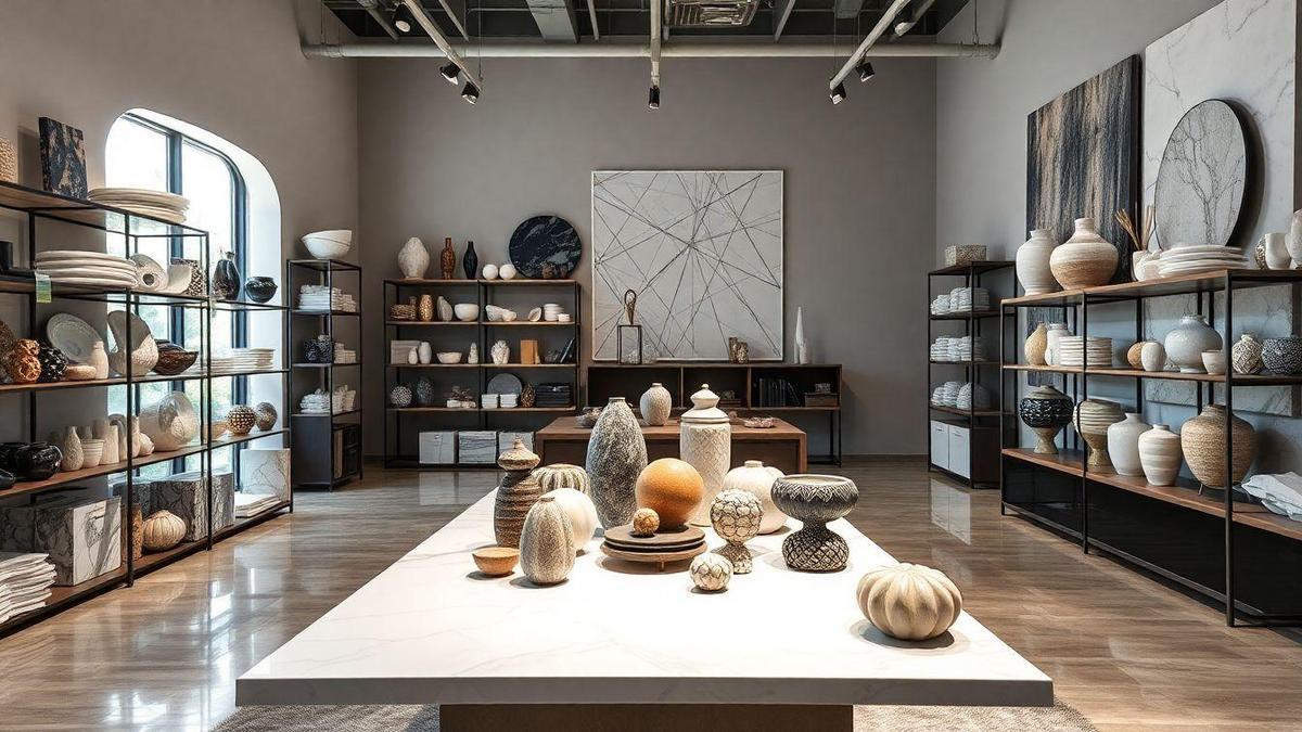 Tendências de Quartzo em Lojas de Decoração