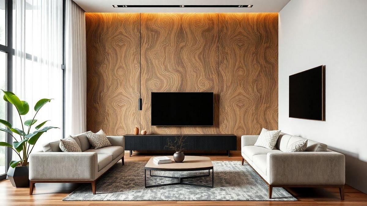 Acabamentos em mármore para painéis decorativos modernos
