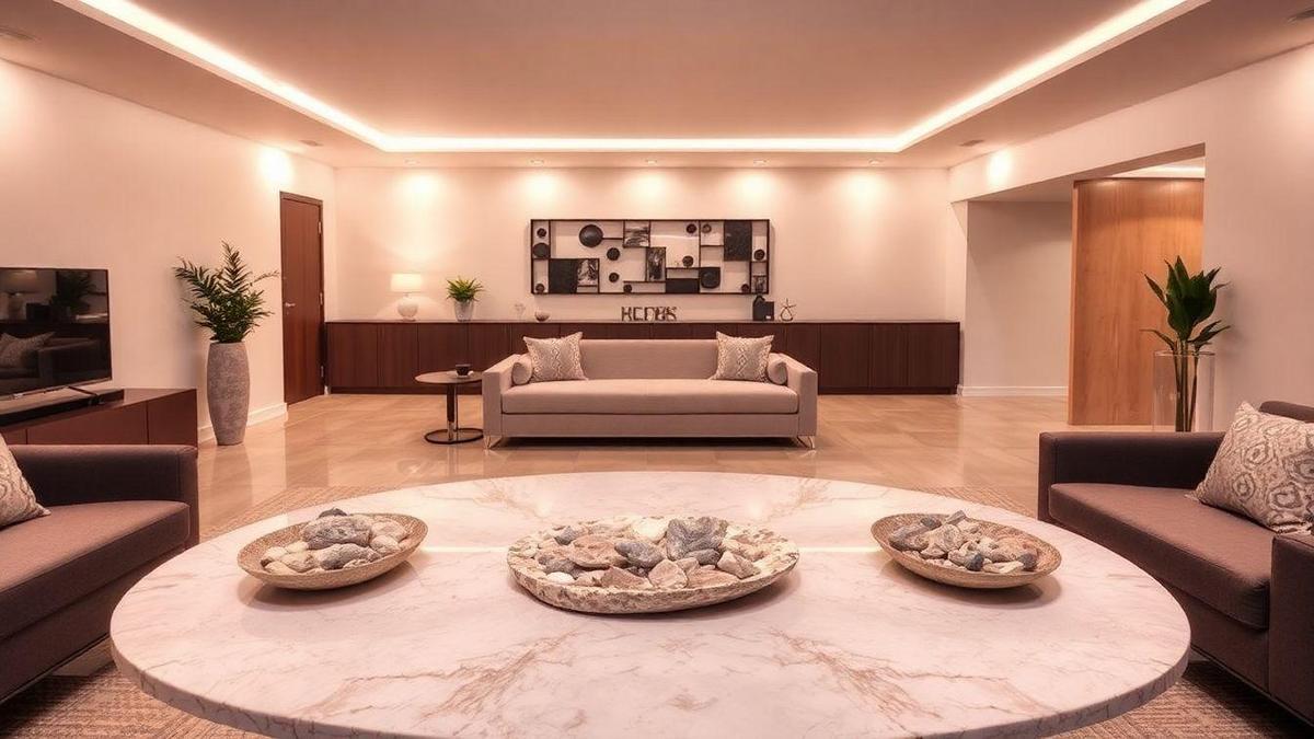 Decoração com quartzo