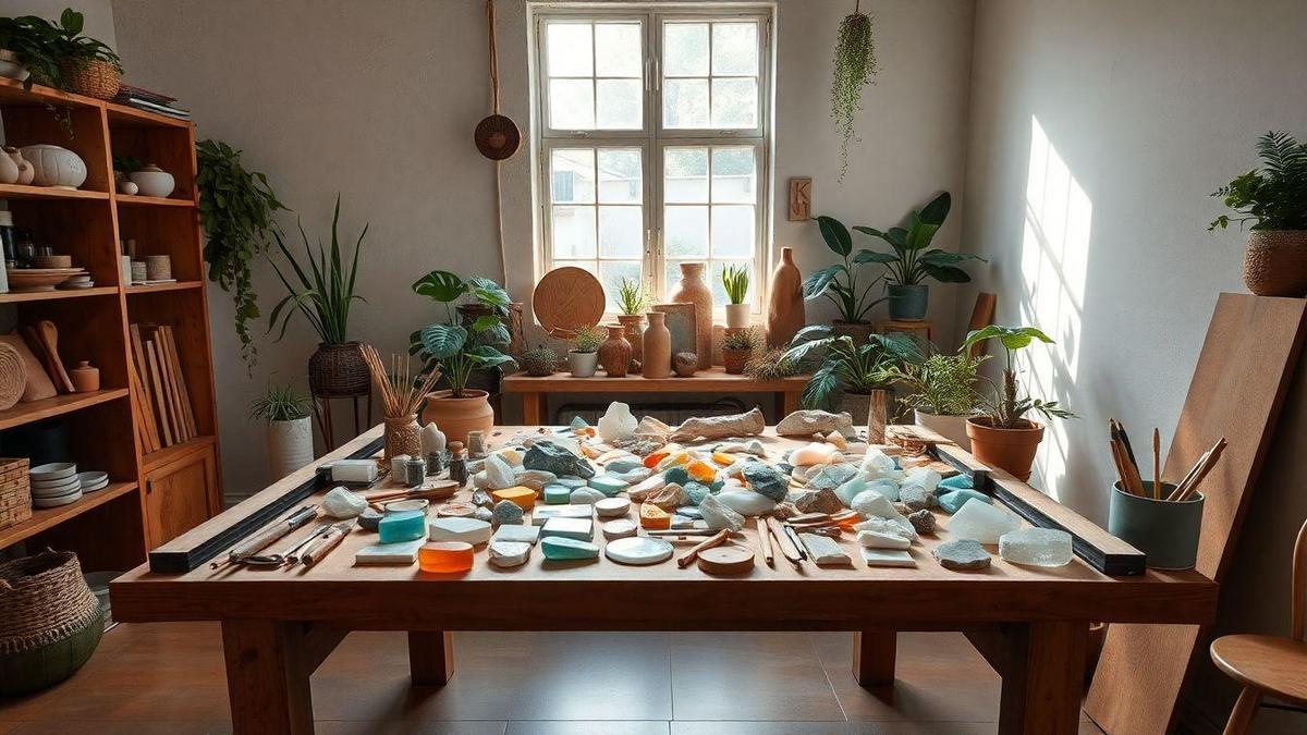 Técnicas de artesanato com quartzo